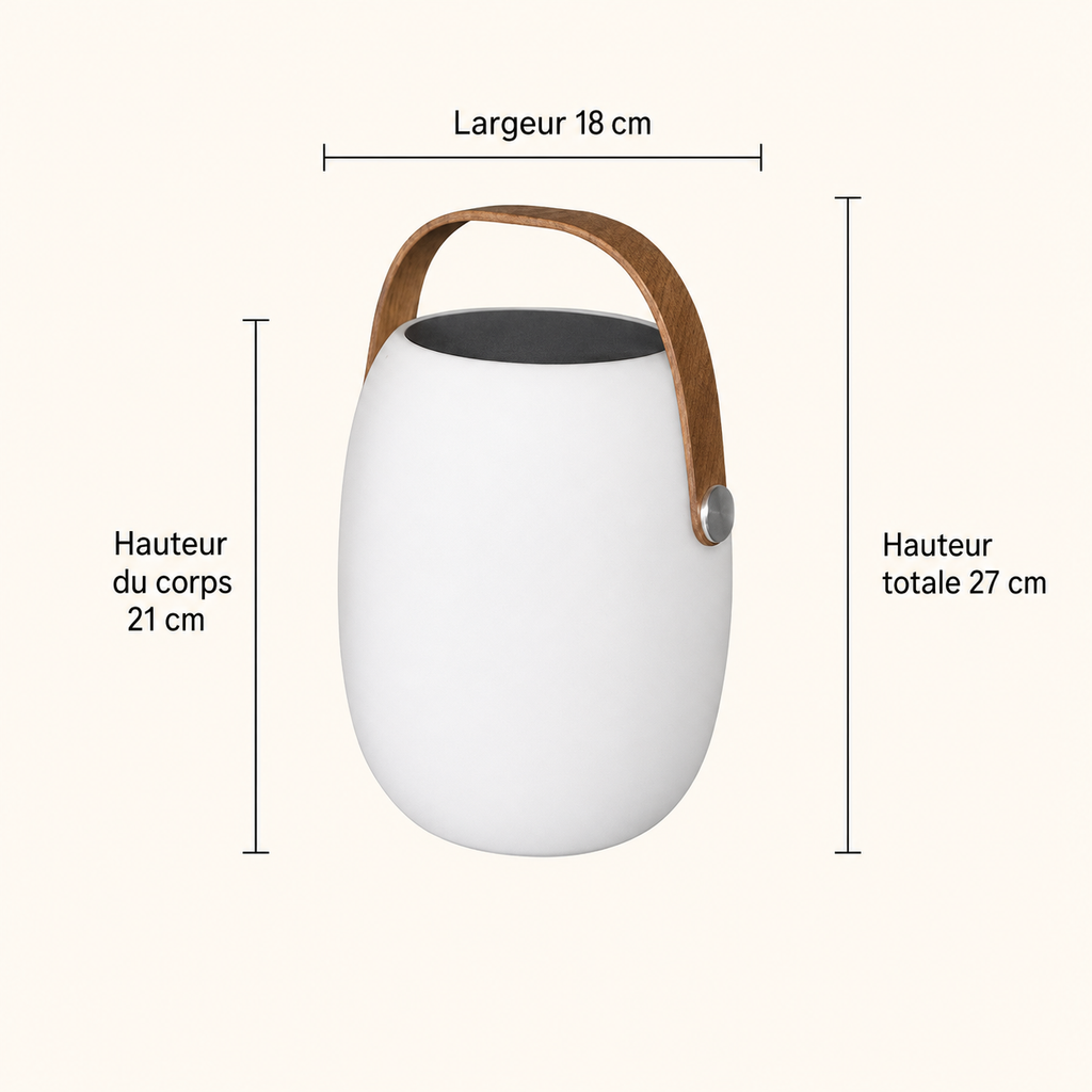 Lampe de chevet LED portable en design lanterne