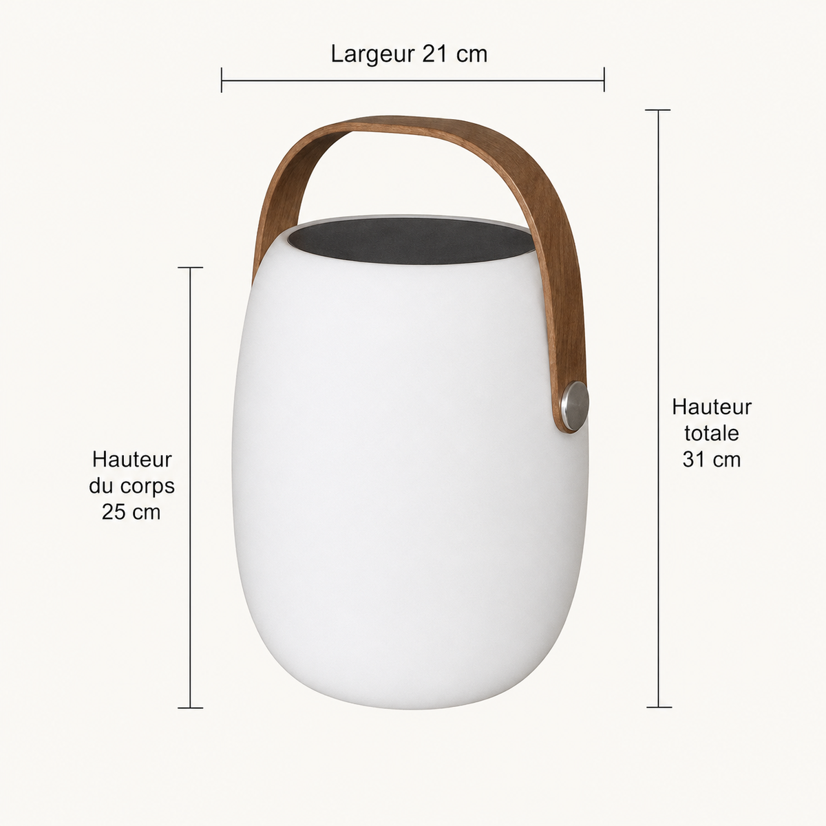 Lampe de chevet LED portable en design lanterne