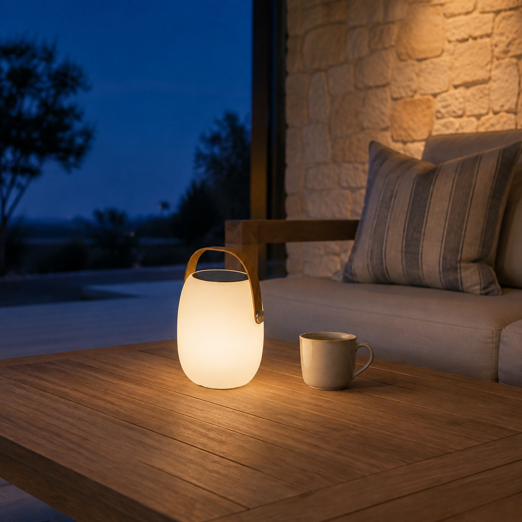 Lampe de chevet LED portable en design lanterne
