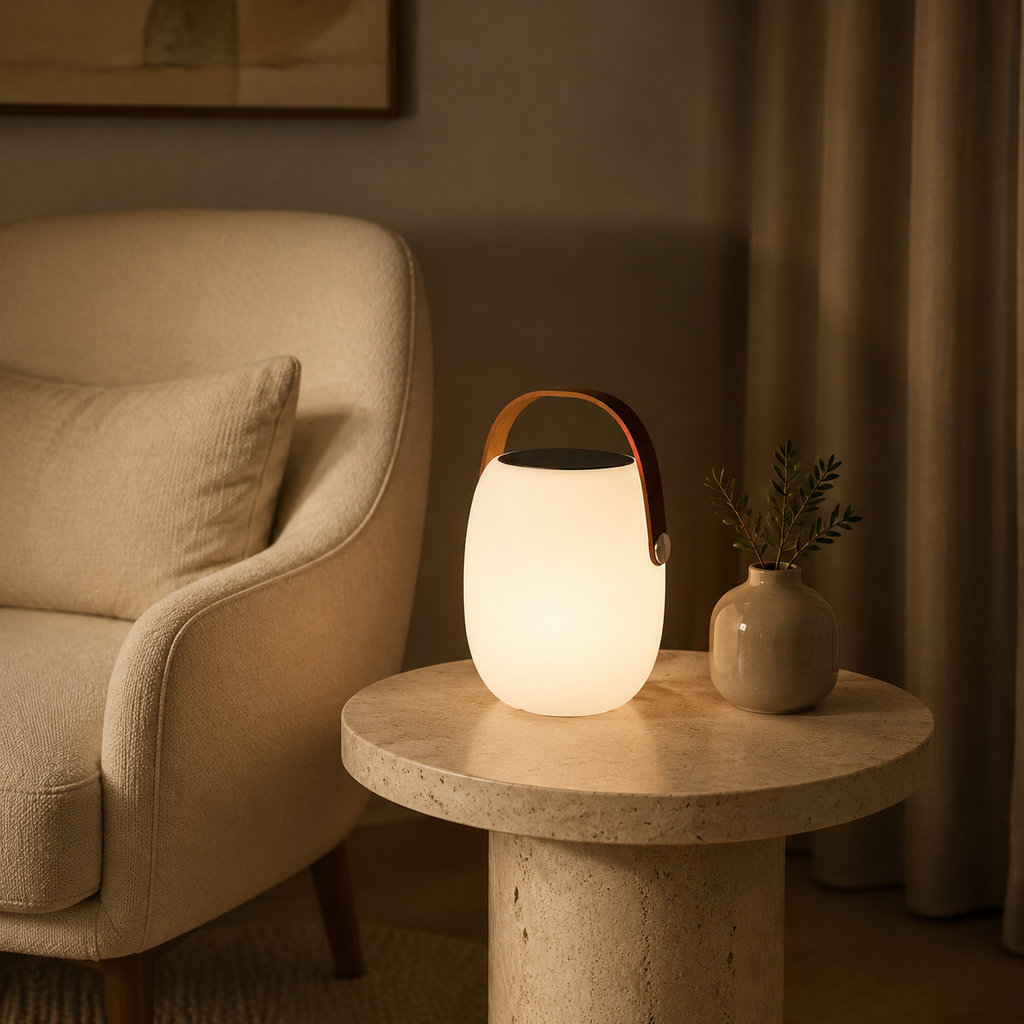Lampe de chevet LED portable en design lanterne
