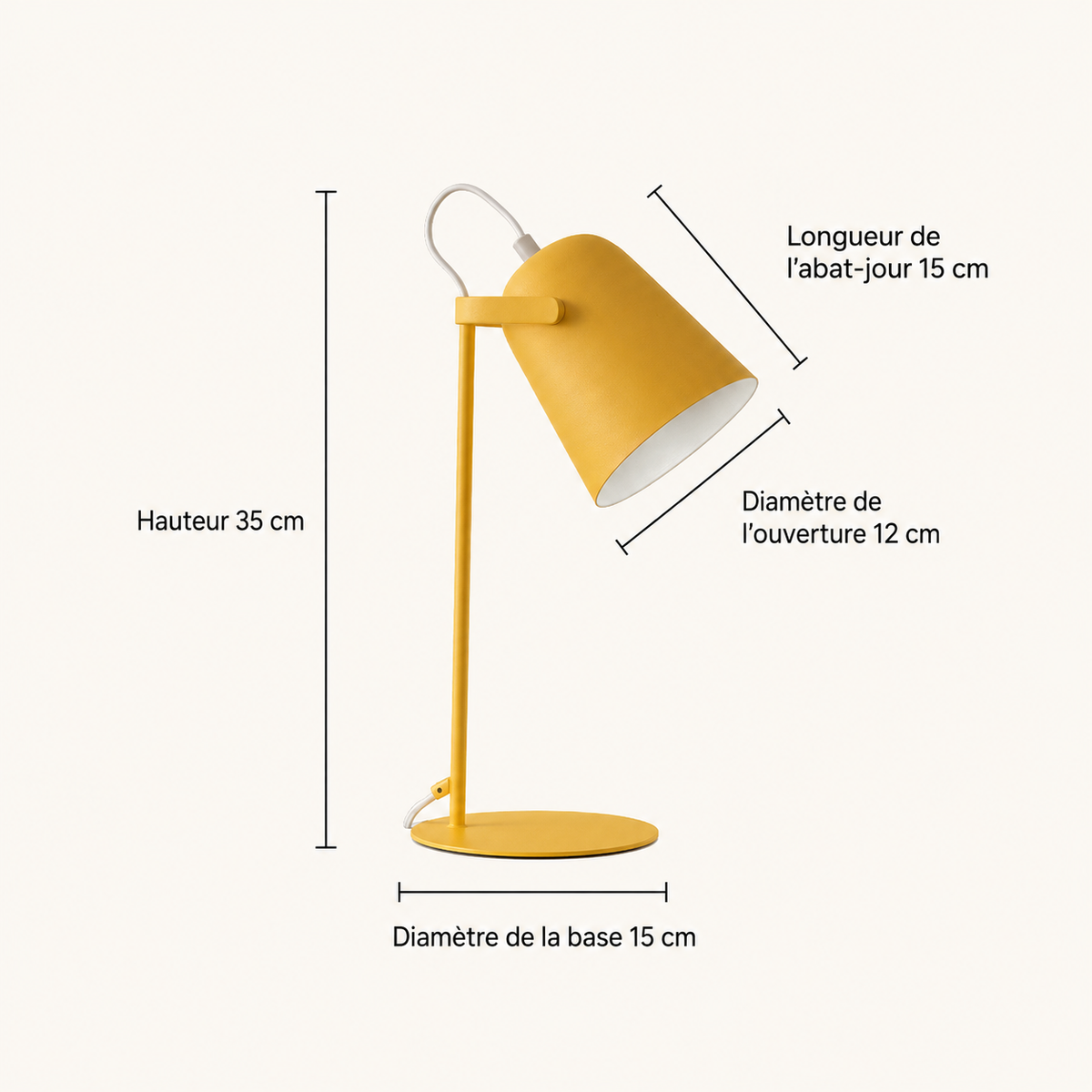 Lampe de chevet orientable design au style moderne