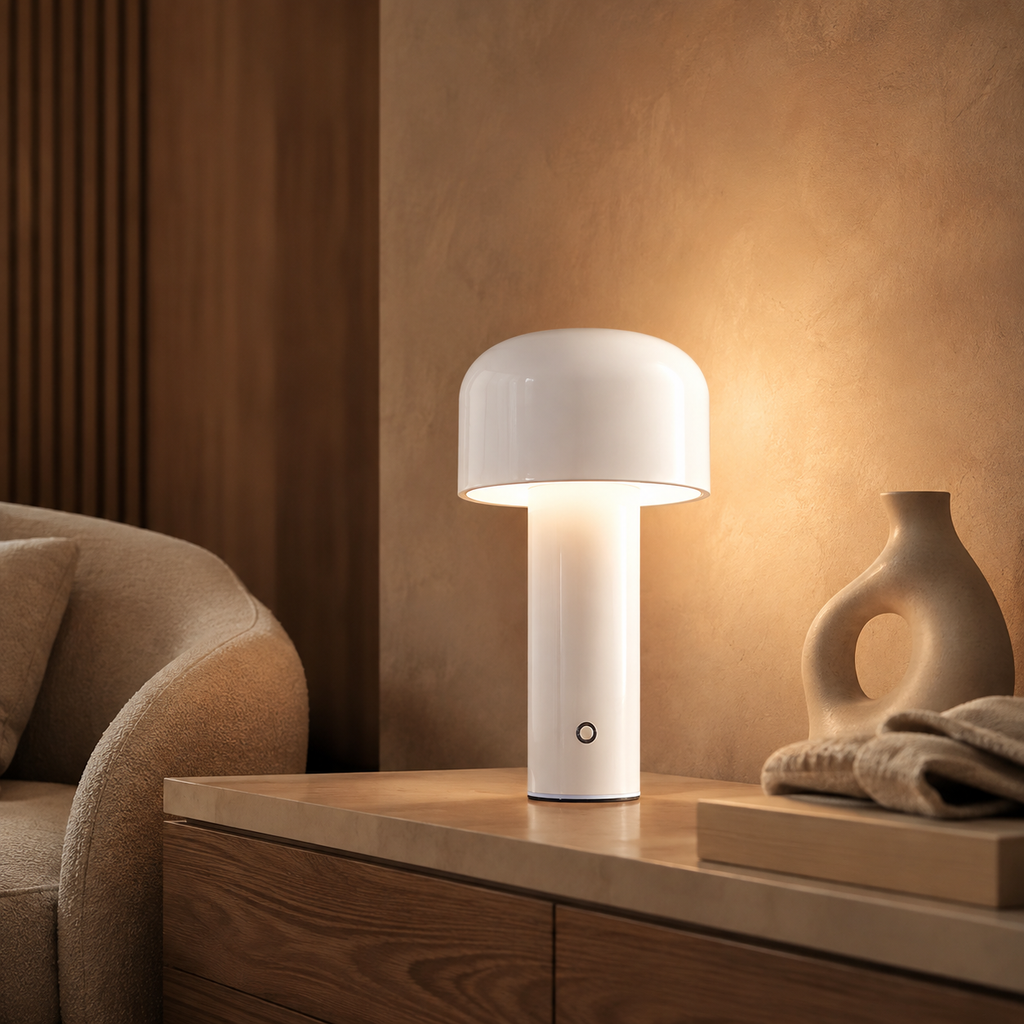 Lampe de chevet champignon design moderne tactile