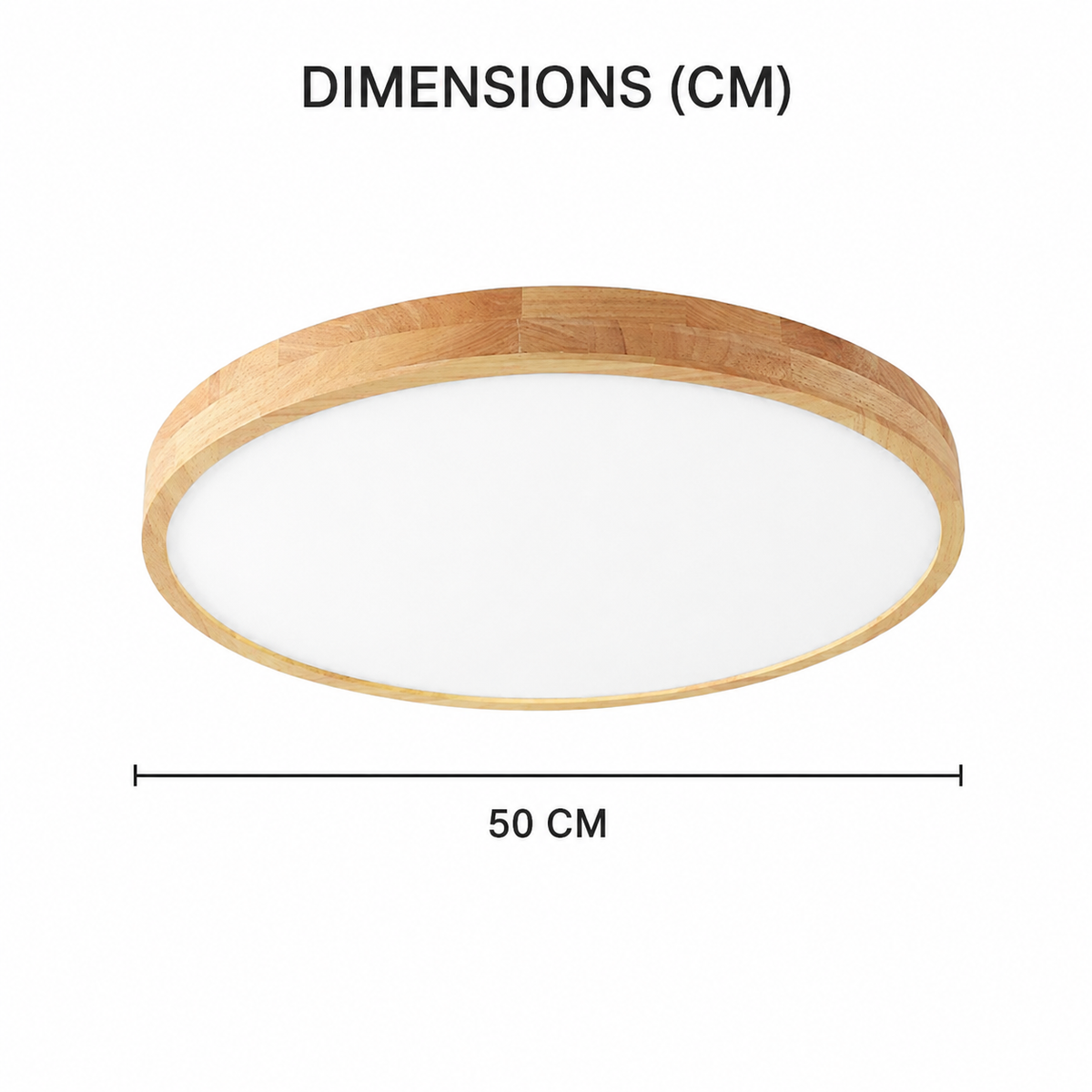 Plafonnier LED circulaire en bois plat moderne ultra mince