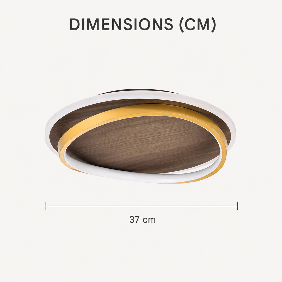 Plafonnier LED moderne au design nordique en bois rond