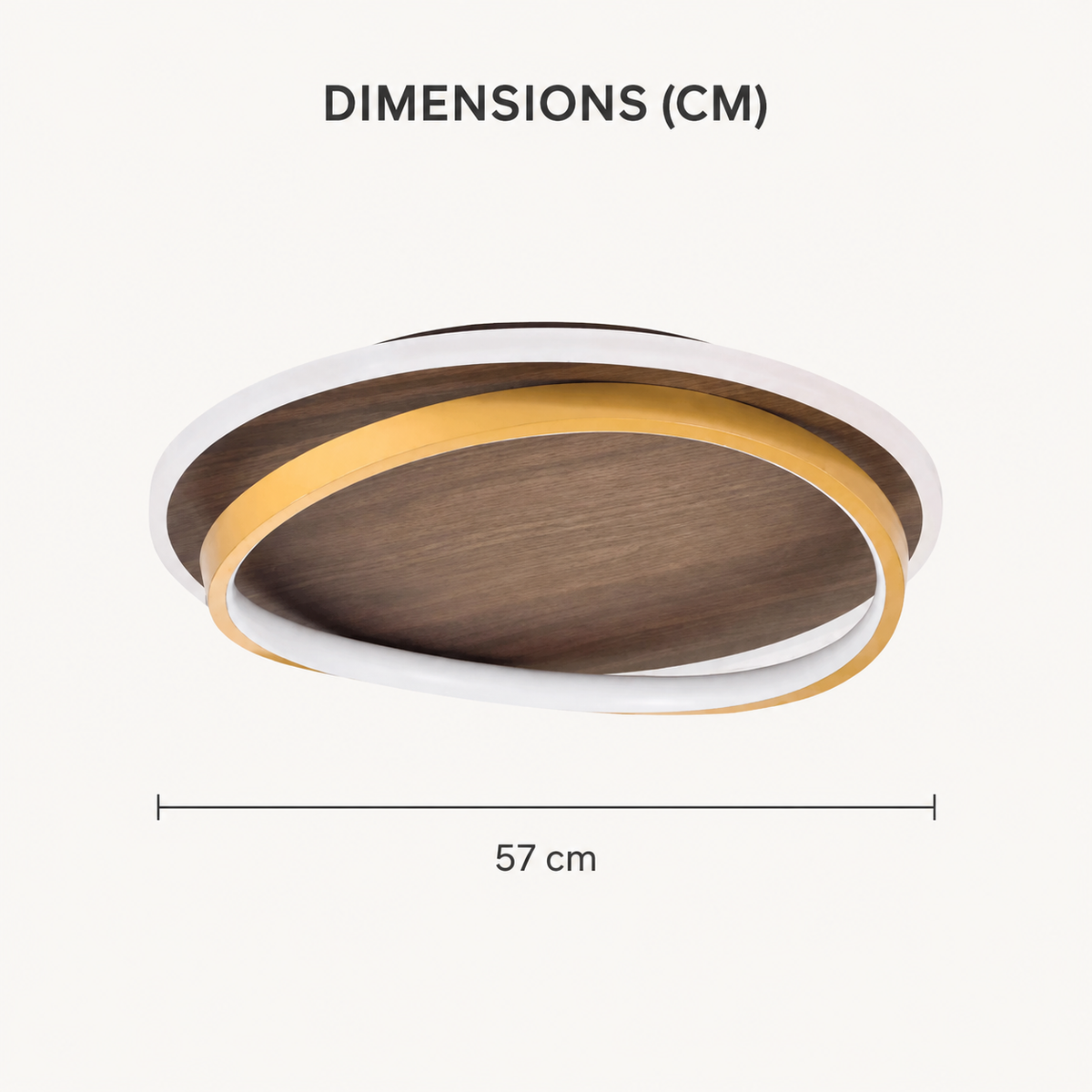 Plafonnier LED moderne au design nordique en bois rond
