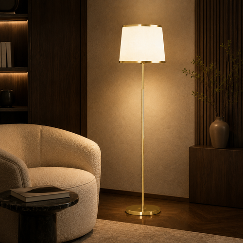 Lampadaire sur pied salon réglable avec un abat-jour