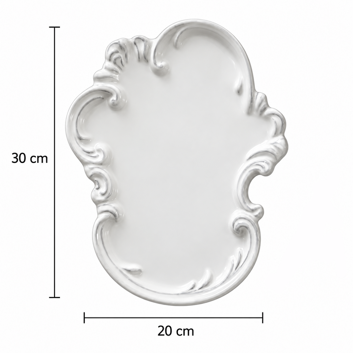 Vide-poche en céramique baroque à rangement
