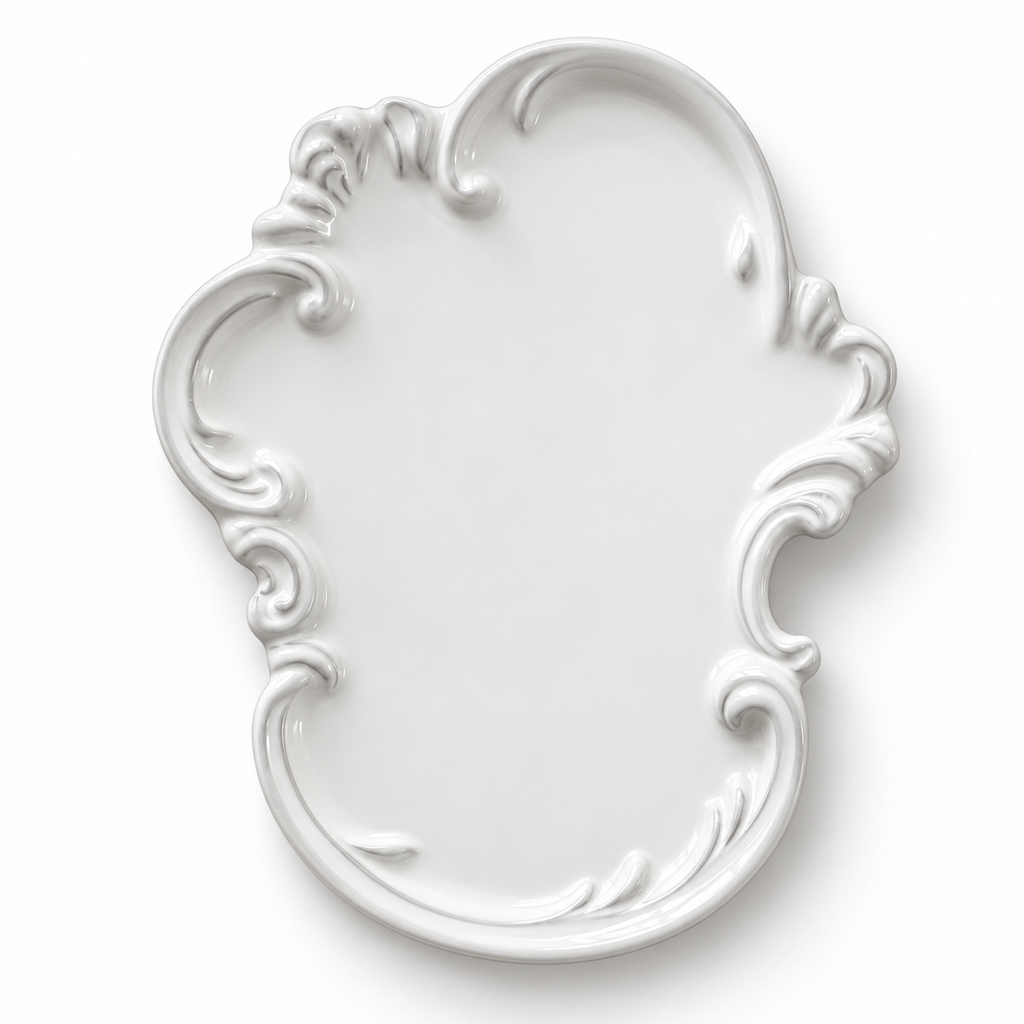 Vide-poche en céramique baroque à rangement