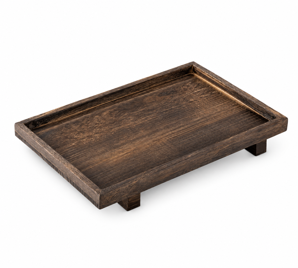 Vide-Poche Organisateur rectangulaire en Bois Sombre
