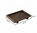 Vide-Poche Organisateur rectangulaire en Bois Sombre
