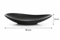 Vide-Poche Minimaliste Ovale Noir Mat en Céramique
