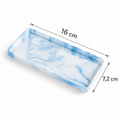 Vide-poche rectangulaire moderne à effet marbre