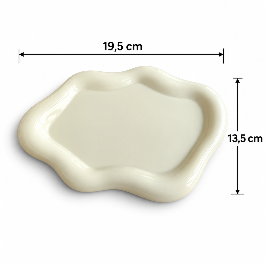 Vide poche nuage décoratif ondulé en plastique