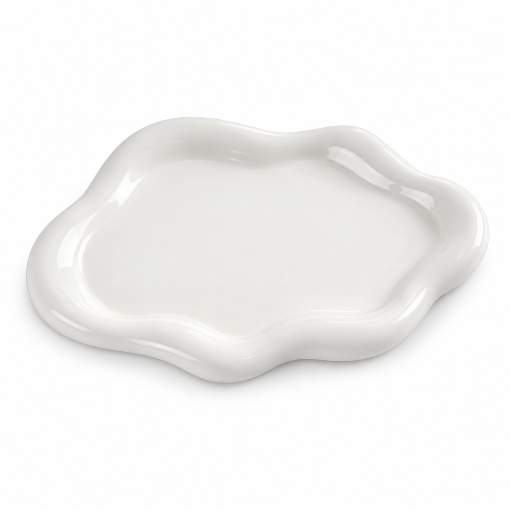 Vide poche nuage décoratif ondulé en plastique