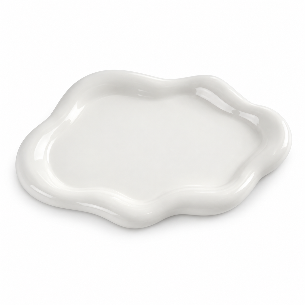 Vide poche nuage décoratif ondulé en plastique