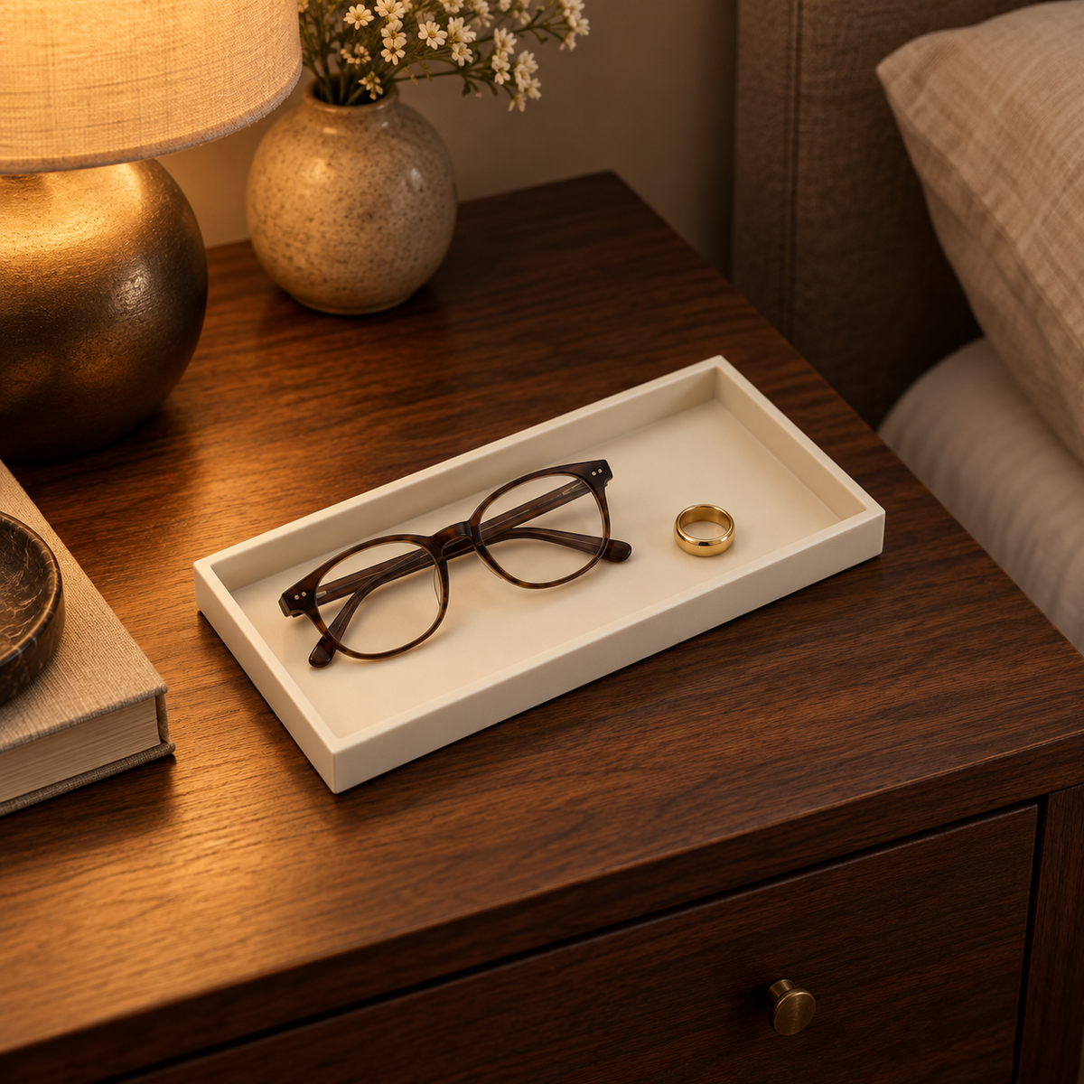 Vide-poche rectangulaire minimaliste design pour bijoux